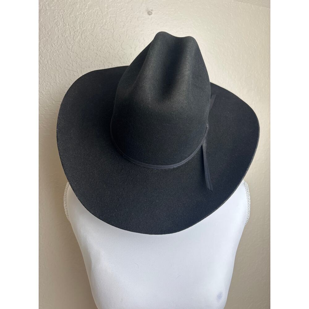 MHT Western Black Felt Cowboy Hat Master Hatters of Texas Wide Brim USA